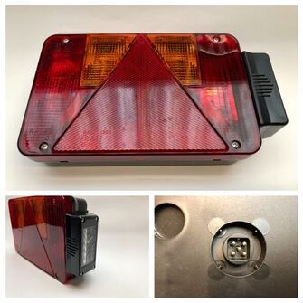 Radex 5901-10 venstre baglygte med påbygget nummerpladelys