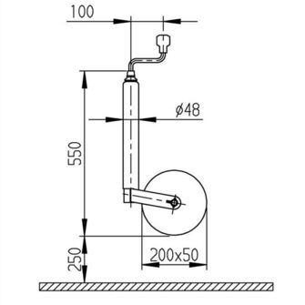 Støttehjul 150Kg AL-KO - Plus - Plus