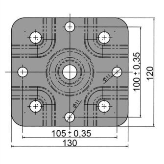 AL-KO Svingbar klembøjle - Ø48mm - 300 kg  diagram