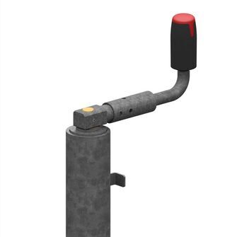 Støttehjul fuldautomatisk - AL-KO 800kg - Opklappet håndtag