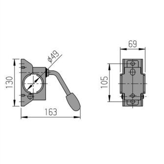 Klembøjle - Ø48mm 200kg - Tegning