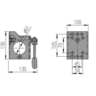 Klembøjle AL-KO - Ø60mm 500Kg - Tegning