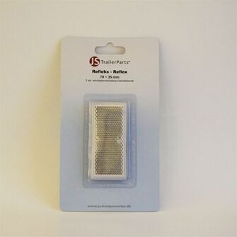 2 stk. Refleks 79x35mm hvid - pakke