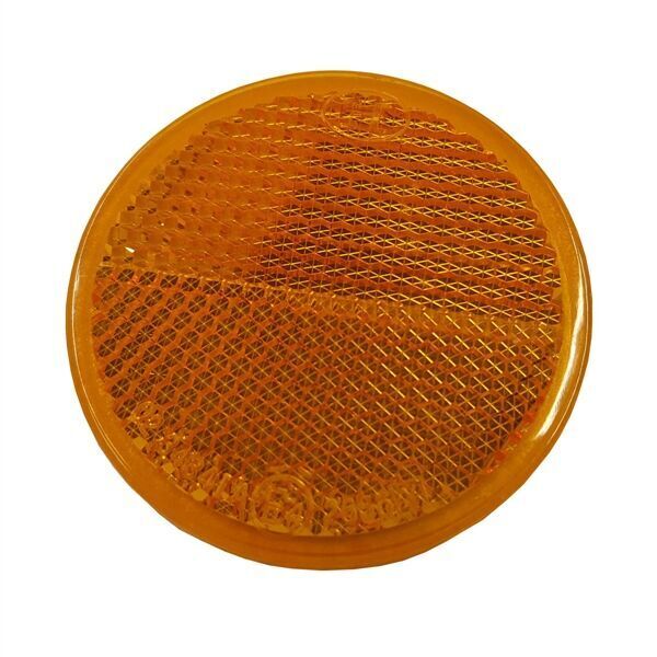 2 stk. Refleks gul Ø80mm 