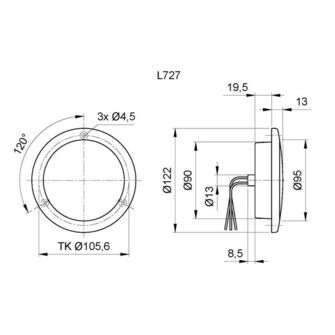Jokon 727 - LED baglygte BBS 24V