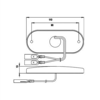 LED markeringslygte - Hvid -Jokon 2002 PLR - Tegning