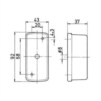 Jokon 07 SPL - Rød/hvid markeringslygte tegning