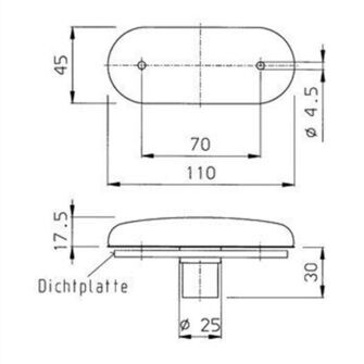 Markeringslygte - Gul - Jokon 2000 SMLR - Tegning