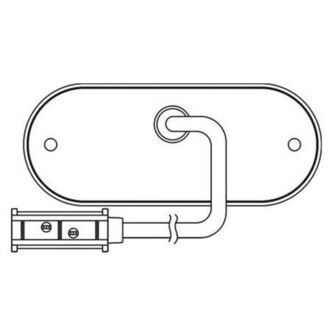 LED markeringslygte - Gul - Jokon 2002 SMLR 24V - 100CM SNAP-IN KABEL - Tegning