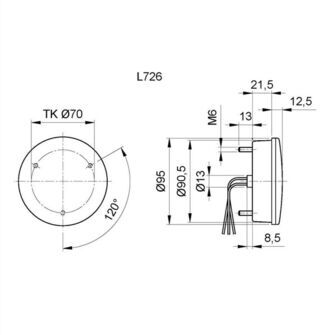 Jokon 726 - LED-baglygte BL 24V