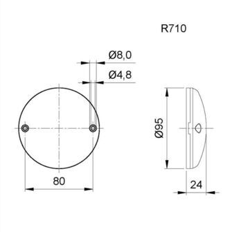 Jokon 710 - Hvid baglygte W 