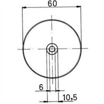 Refleks Jokon R89 Ø60mm gul - Tegning