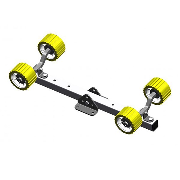 Knott Exclusive siderullekonsol med fire ruller - gul