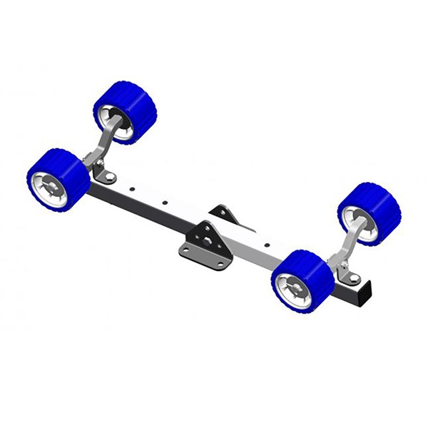 Knott Exclusive siderullekonsol med fire ruller - blå