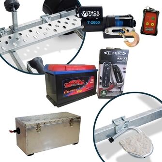 Bådtrailer Luksuspakke - op til 1.300 kg inkl. montering!