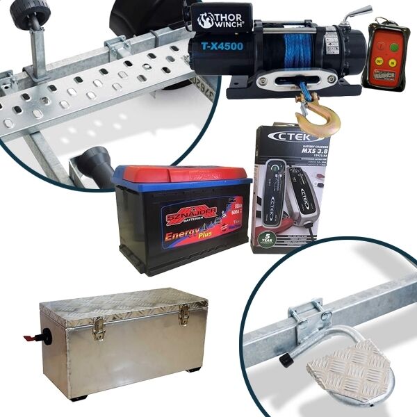 Bådtrailer Luksuspakke - op til 2.500 kg inkl. montering!