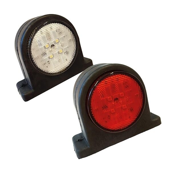 LED hvid/rød markeringslygter - Højre & Venstre - 9-32V
