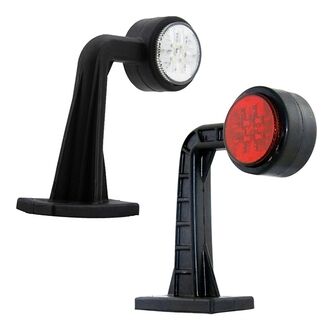 LED Højre markeringslygte lang - Hvid/Rød - 9-32V