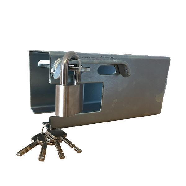 Trailerlås PROF-SERIES inkl. rustfri hængelås og 4 nøgler