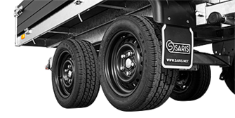 Saris Bagtipper - K1 276 150 2000 2 - 2.000 kg - Black Edition - Hjul