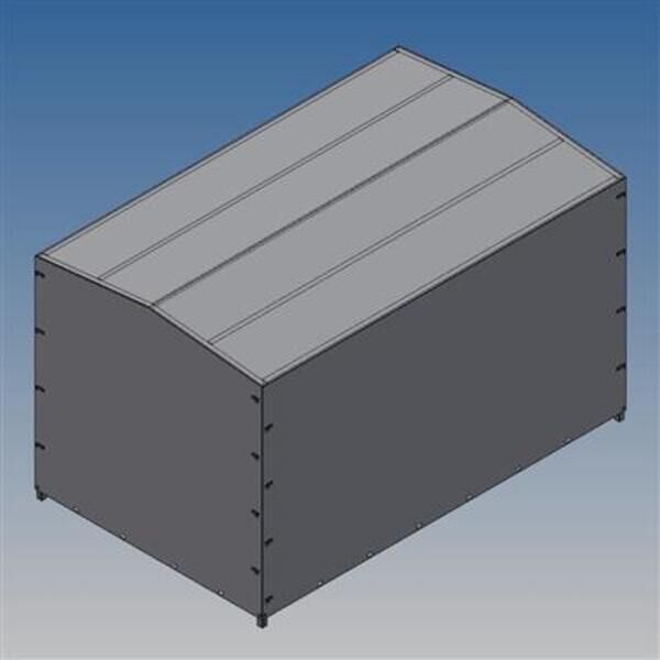 Høj presenning, 160 cm, grå