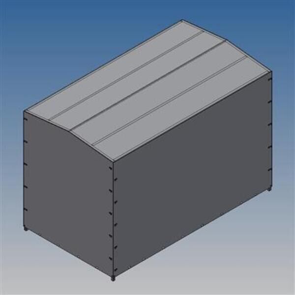Høj presenning, 200 cm, grå