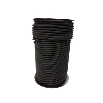 Sort elastiksnor til presenning og trailernet, 6 mm - pris pr. meter