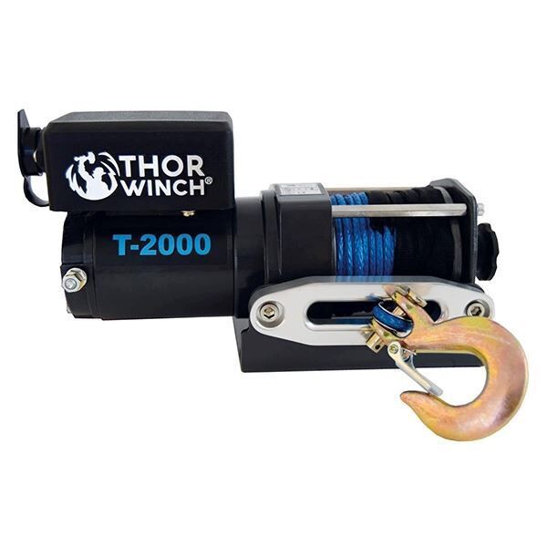 Thor Winch-spil T-2000 12V med reb - 907 kg  