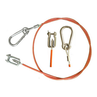 Sikkerhedswire m/gaffel, Knott, 500-750 kg - Variant