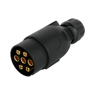 Hanstik 7 pol m/fladstik plast - Variant