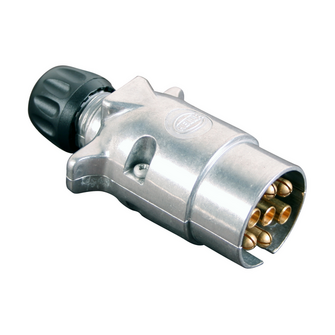 Hanstik 7 pol m/skrue metal - Variant