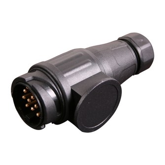 Hanstik 13 pol m/skrue plast - Variant