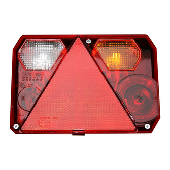 Baglygte Radex 6400 højre m/bak + nr. pladelys - Variant