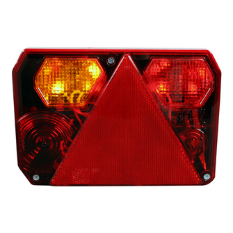 Baglygte Radex 6400 venstre m/tåge + nr. pladelys - Variant