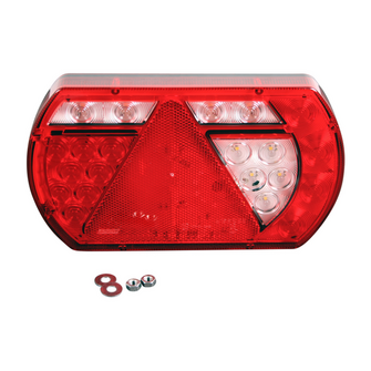 Baglygte højre LED - 5-pin, horiz. u/nr. pladelys - Variant