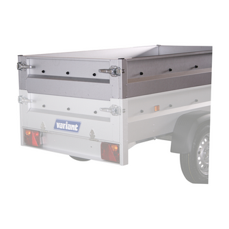 Ekstra stålsider - 260 x 130 x 30 cm - Variant