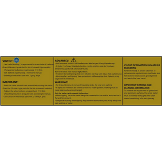 OBS Streamer - 95 x 45 mm gul m/sort tekst - Variant