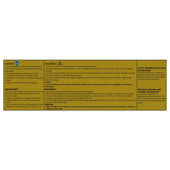 Sikkerhedsmærkat - lukket trailer 275 x 85 mm - Variant